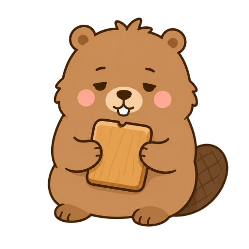 Bavi mascot, a calm beaver